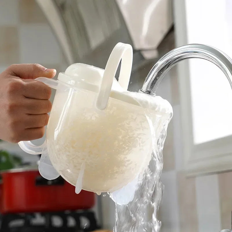 Kitchen Free Hand Washing Washing Rice Washing Vegetables Fruit and Vegetable Drain Basket Plastic Counter Flow Rice Washer Oasis Select