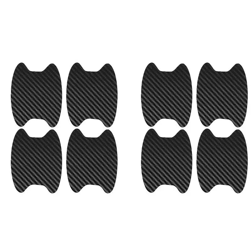 4/8/12/16Pcs Car Styling Mouldings Sticker Car Door Sticker Carbon Fiber Scratches Resistant Cover Auto Handle Protection Film Oasis Select 8pcs black