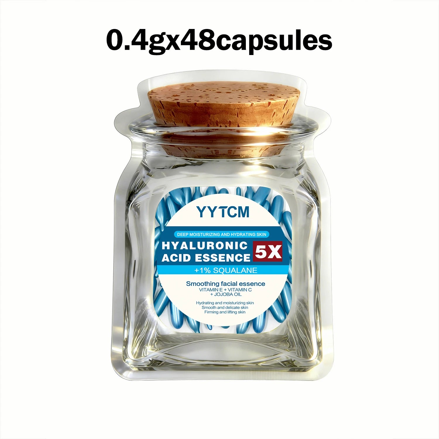 Hyaluronic acid deep moisturizing capsule essence, deep moisturizing and brightening skin essence 18/30/48/60/90/180capsules Oasis Select 1bag 48capsules