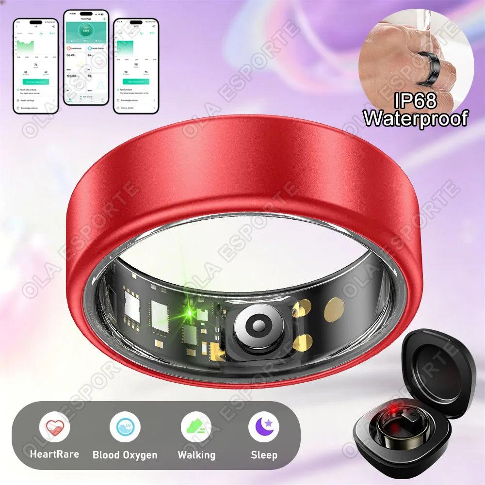 Smart Ring Heart Rate SpO₂ Sleep Monitor – 5ATM Waterproof