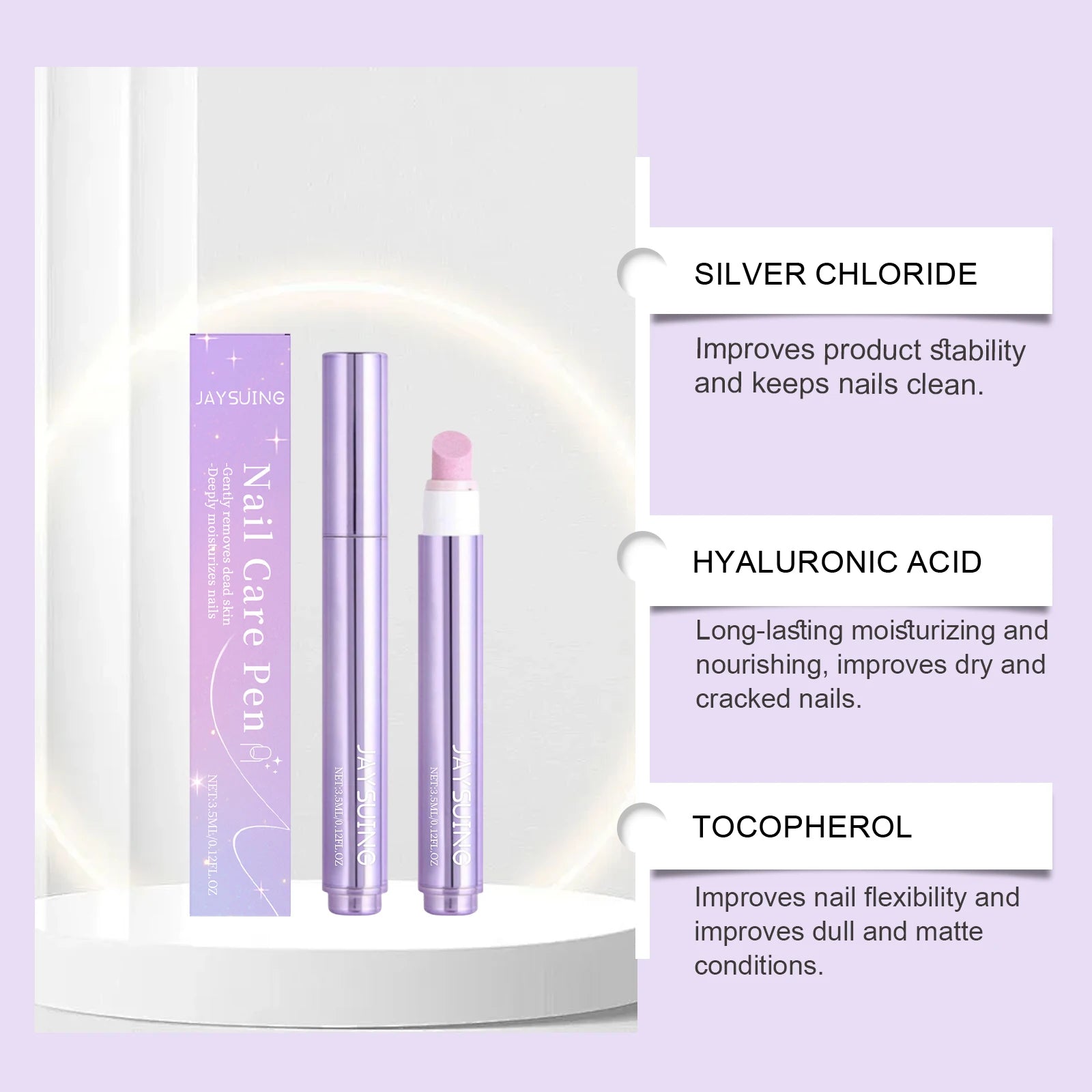 Jaysuing Nail Serum Care Pen Nourishes the nail cuticle shiny nail surface soft nail cleansing care cleaning pen Oasis Select