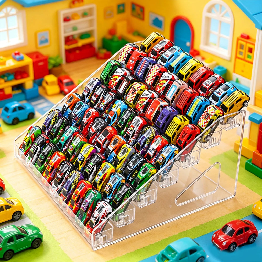 1pc acrylic multi-layer stepped toy car display rack buckle cosmetic home storage rack ideal choice for storage enthusiasts Oasis Select