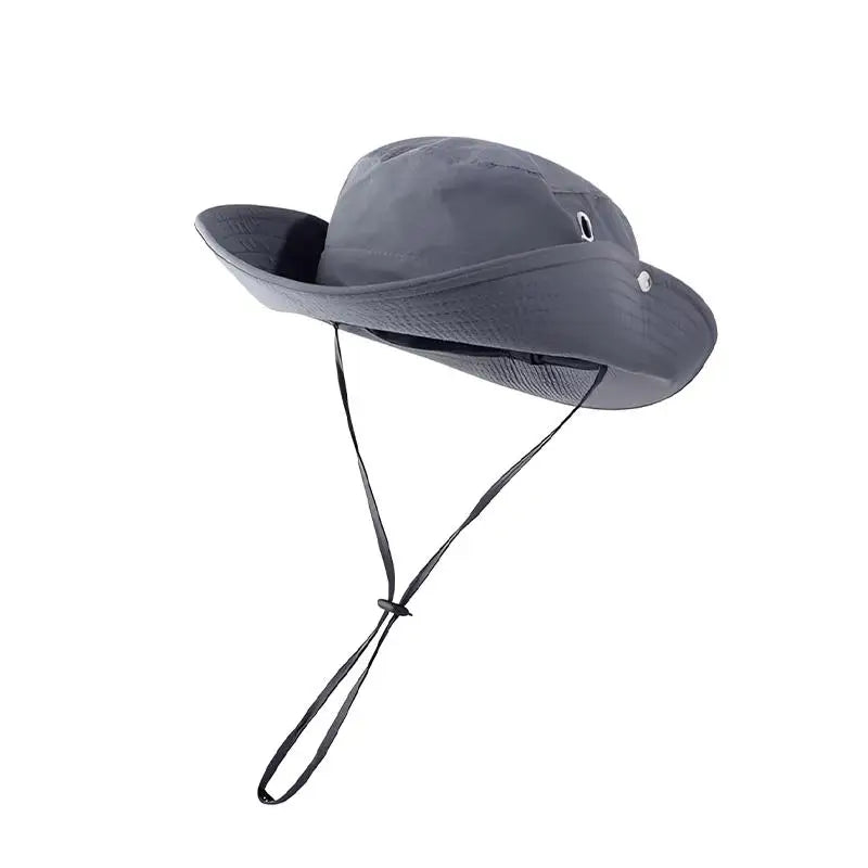 Quick Dry Wide Brim Bucket Hat for Men Women cap Breathable Adjustable Chin Strap Outdoor Hiking Fishing Sun Hat Oasis Select A5