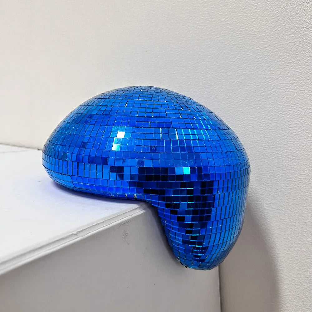 Mirror Disco Ball Reflection Glass Ball Indoor Home Party Decoration Funny Disco Table Ornament Holiday Birthday Halloween Gift Oasis Select f