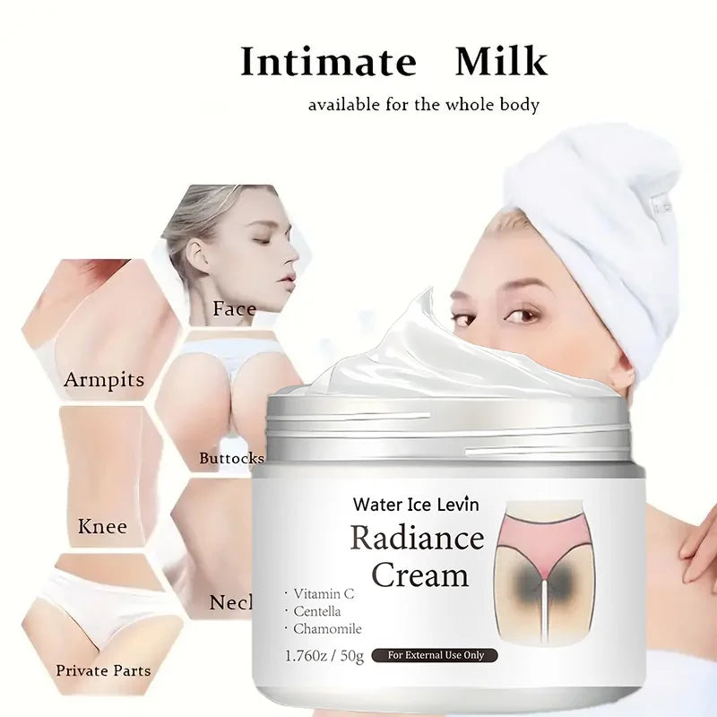 50g of Radiance Cream - Contains Vitamin C, for Private Areas, Underarms, Joints, Improves the Appearance of Melanin, and Illuminates the Skin Inside the Buttocks and Thighs Oasis Select
