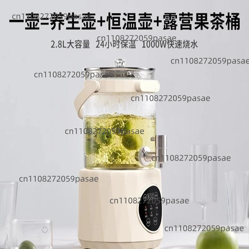 2.8L Glass Health Pot – Tea, Fruit Wine & Stewing | Temp Control