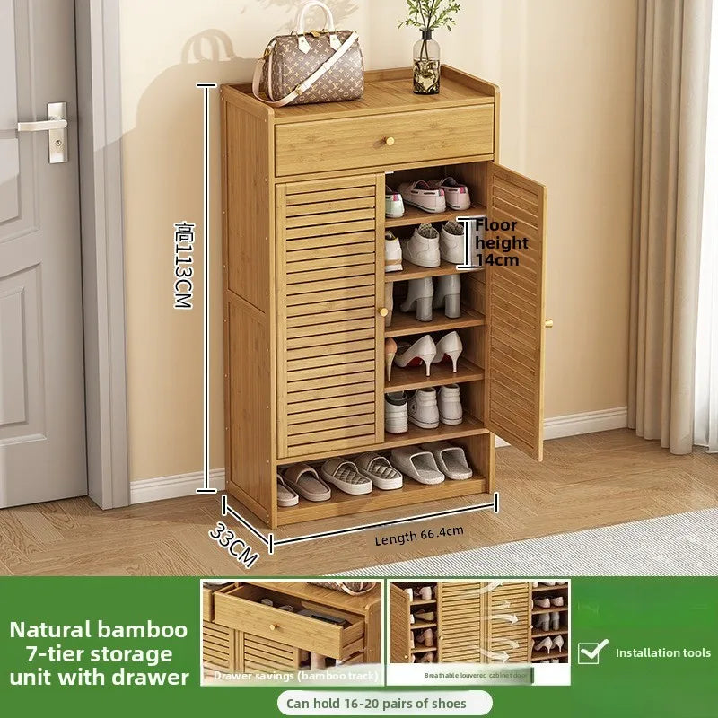Multifunctional shoe cabinet, large capacity at home door with drawers, multi-layer dust-proof shoe rack Oasis Select 2-66-7-113