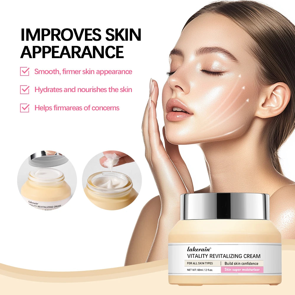 Facial Moisturizing Cream Makeup Vitality Revitalizing Cream Hyaluronic Acid Reduces Fine Lines Lift Firm Face Moisturizer Oasis Select