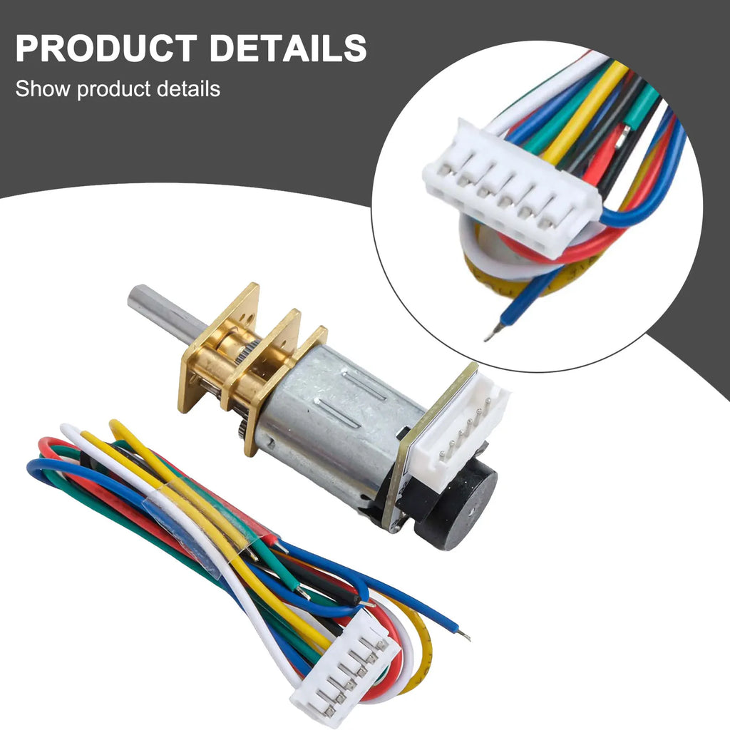 For GA12 For N20 Encoder DC 6V Metal Gear DC Motor Gearwheel High Torque 150RPM 300RPM 500RPM 750RPM 1500RPM 3000RPM Hall Sensor Oasis Select