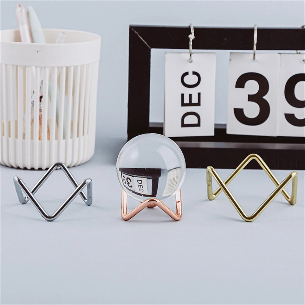 Metal Crystal Ball Stand Display Holder – Gold Silver Rose Gold