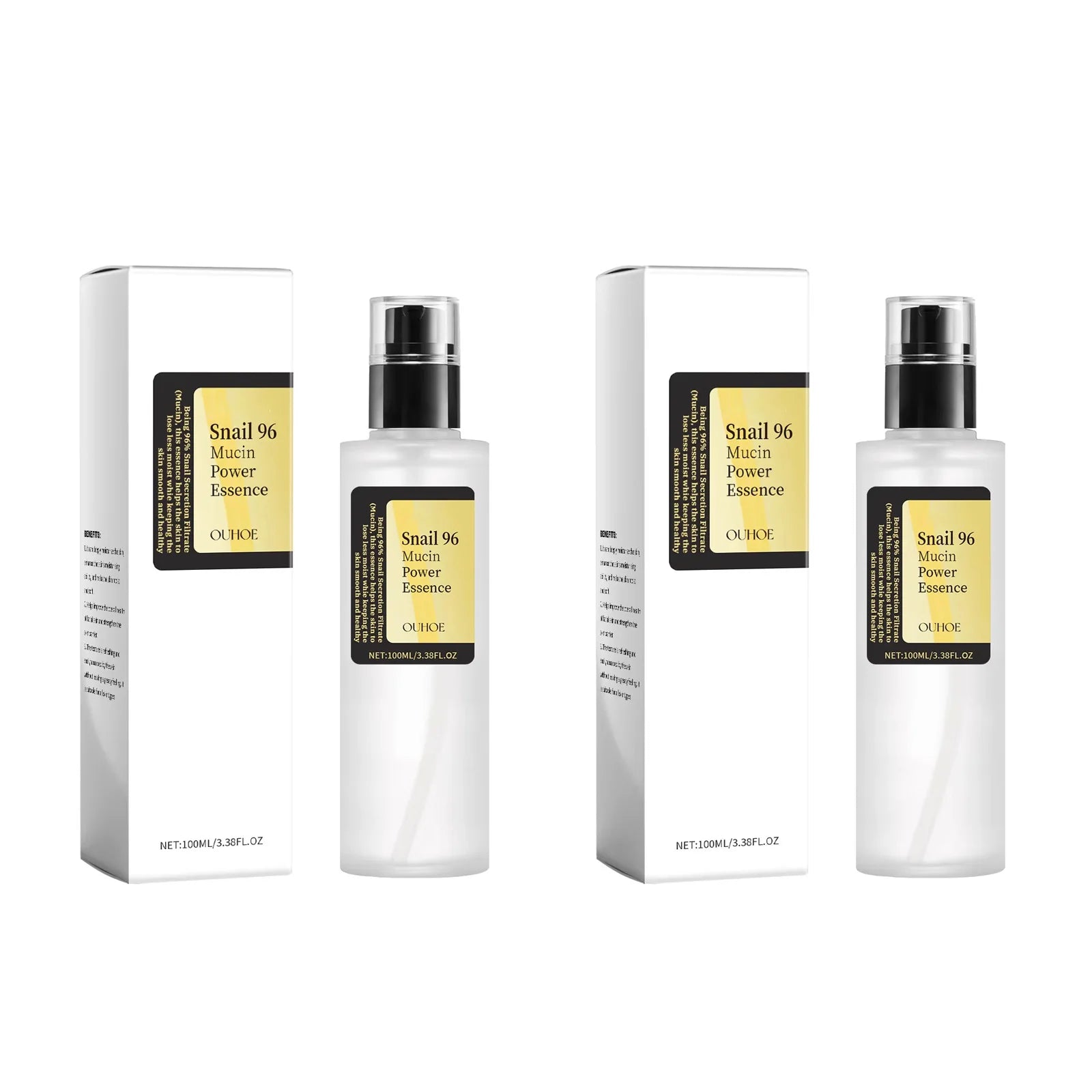 Snail 96 Mucin Power Essence Fading Fine Lines Moisturizing Lifting Firming Smoothing Nourishin Brightening Skin Care Oasis Select 2 x 100ml Boxed