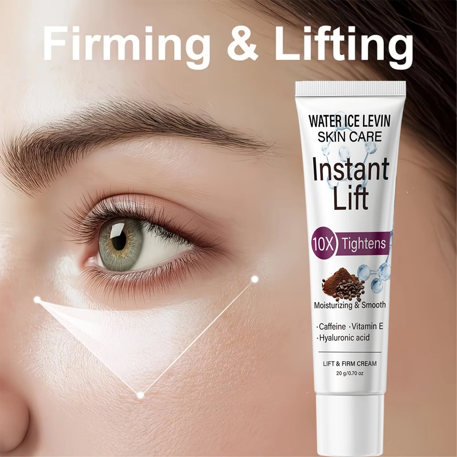 Eye Cream with Caffeine & Hyaluronic Acid – Instant Lift & Firm Eye Cream Oasis Select