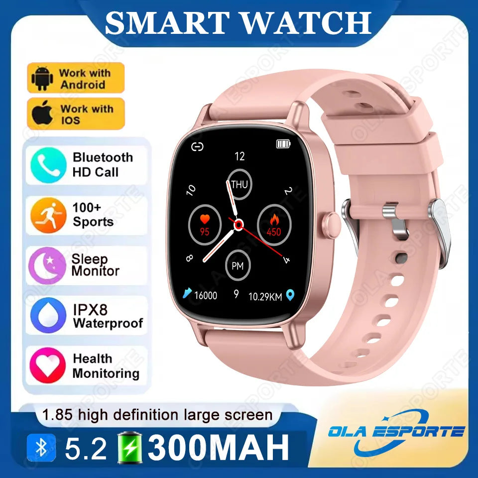 Ola Esporte 1.85" Smart Watch – Bluetooth Call & Fitness Tracker