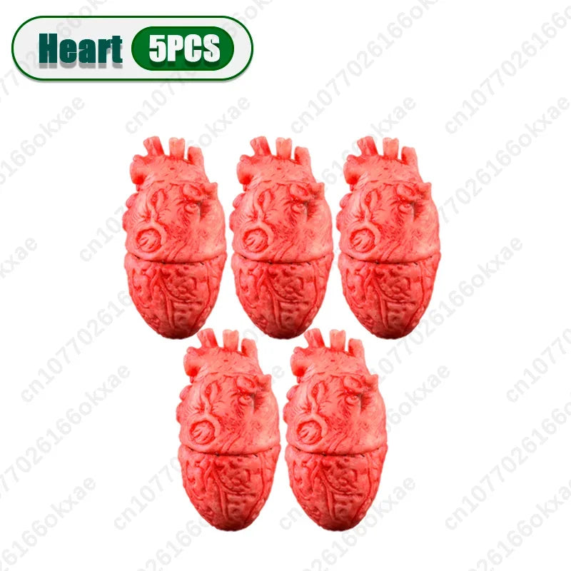 Halloween Fake Human Limbs Props – Hands, Feet, Brain & Heart