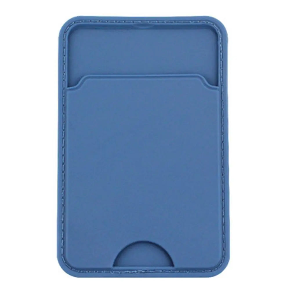 TPU Back Paste Card Holder Set Back Paste Adhesive Mobile Phone Back Paste Card Holder Anti-theft 6.2*9.5CM Wallet Case Oasis Select blue