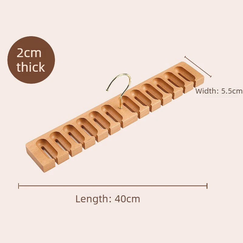 High End Solid Wood with Storage Rack Home Wardrobe with Hooks for Organizing Handicrafts with Hanging Wooden Hangers Oasis Select
