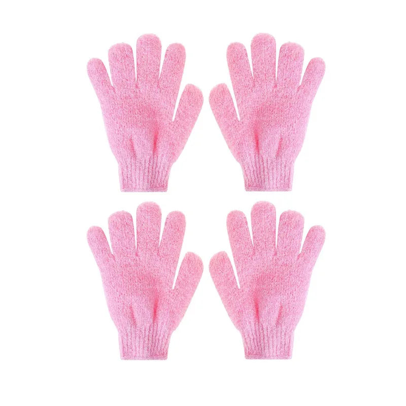 1/2/3pairs Exfoliating Bath Gloves Double Sided Bath Gloves For Beauty Spa Massage Skin Shower Scrubber Bathing Accessories Oasis Select 2pairs pink