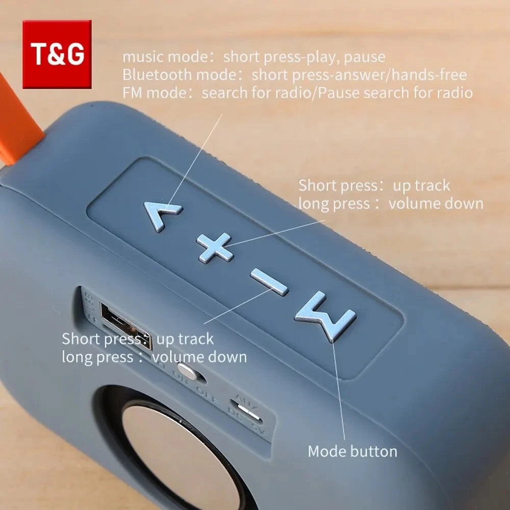 T&G TG506 Portable Waterproof Bluetooth 5.3 Speaker FM Radio