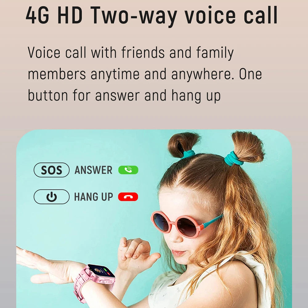 2025 New 4G Kids 1.69inch Smartwatch GPS Tracker SOS HD Video Call Touch Screen Smart Watch Waterproof Call Back Children Watch Oasis Select