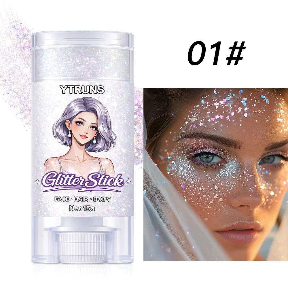 YTRUNS Star Glitter Gel Stick – Face & Body Shimmer 15g