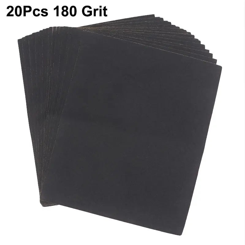 20Pcs 60/180/240/360/1000/1500/2000 Sandpaper Grit Wet /Dry Sanding Paper Abrasive Polishing Tools For Metal Wood Ceramic Tile Oasis Select 20Pcs 180 Grit