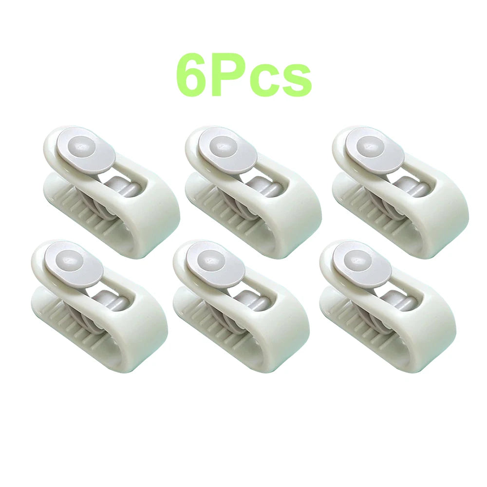 6pc Bed Sheet Clips Quilt Fasteners Quilt Drying Clips Bed Sheet Drying, Non-Slip Curtain Clips Duvet Cover Clamps Fixing Device Oasis Select 6Pcs green