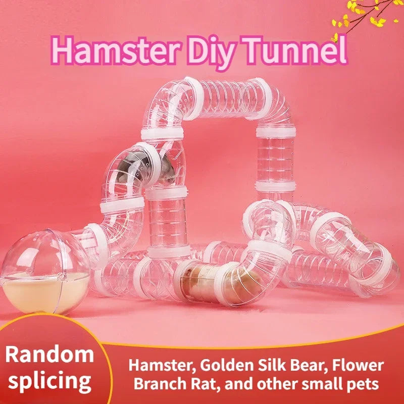 Hamster Maze Play Tube Kit Removable External Pipeline Tunnel DIY Cage Accessories for Small Rodent Activity Oasis Select