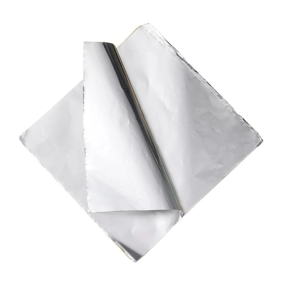 50pcs Disposable Aluminum Foil Paper Square Oil-proof Food Container Paper Non-stick Thick Kitchen Baking Tool Oasis Select
