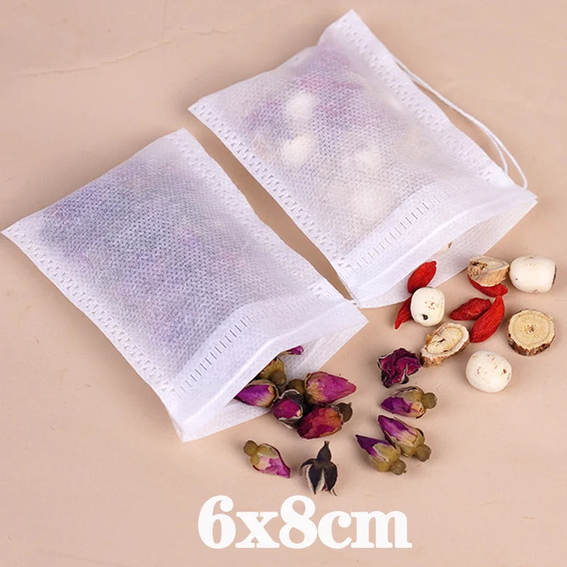 Tea Bag Disposable Tea Bag Corn Fiber Traditional Chinese Medicine Bag Non-woven Bag Fried Medicine Bag Food Grade Filter Bag Oasis Select 6X8CM 500PCS
