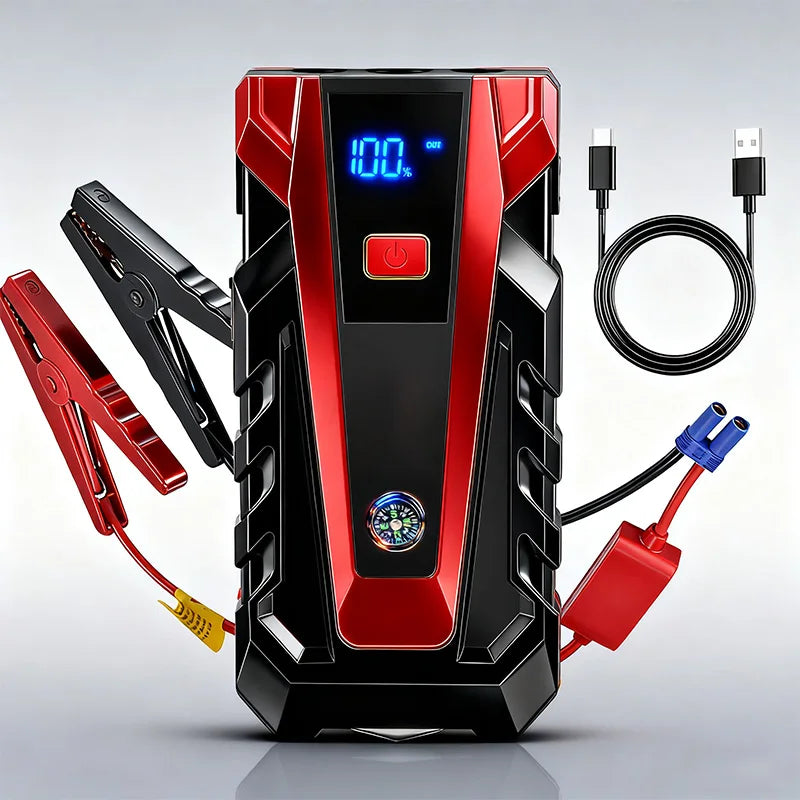 2026 Upgraded 99800mAh 12V Jump Starter: Portable Lithium, Dual USB, Flashlight, Emergency Car Battery Booster Oasis Select