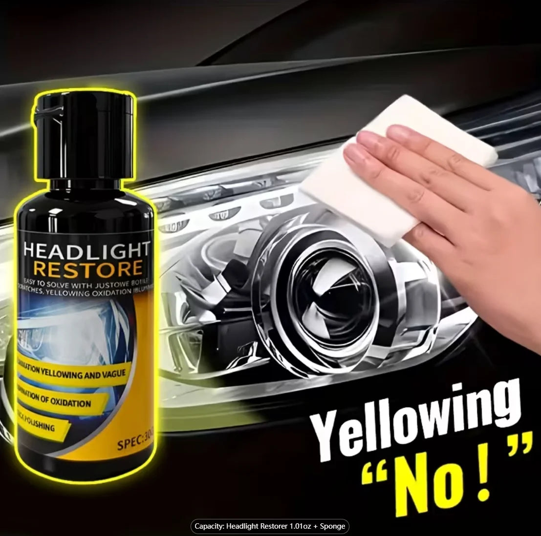 Headlight Restoration Paste: anti-oxidation, brightening, polishing for headlight scratches, vehicle light maintenance. Oasis Select Default Title