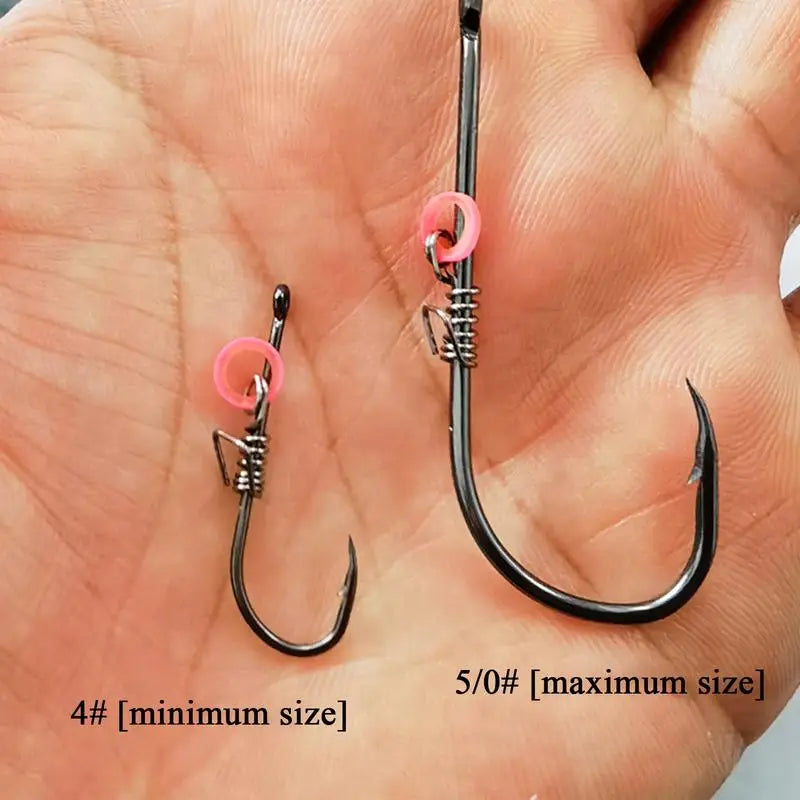 Offset Fishing Hooks Saltwater Offset Fishing Hooks Portable Fish Accessories Reusable Fisherman Tool for Grouper Sea Bass Oasis Select
