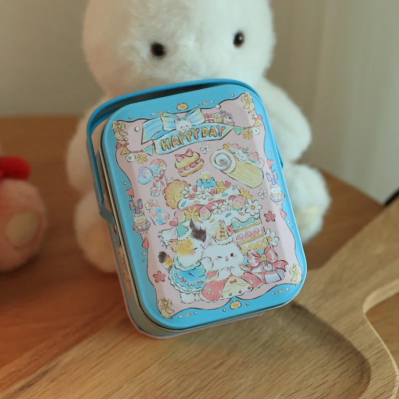 Tinplate Candy Box Kids Gifts Small Tin Box Cookie Box Portable Rabbit Gift Box for Birthday Wedding Party Decoration Oasis Select Style 2 Other