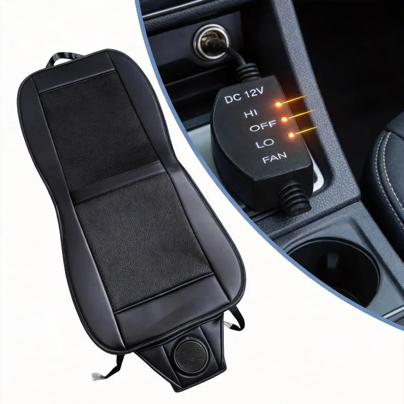Summer Car Cool Air Seat Cushion Refrigerated DC 12V/24V Car Seat Covers Set with Fan Fast Blowing Ventilation Seat Cooling Pat Oasis Select