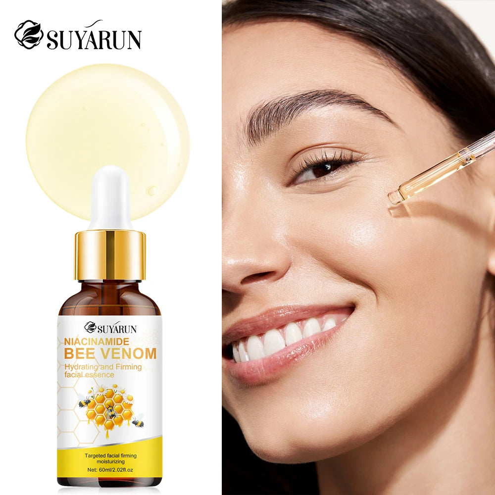 SUYARUN Niacinamide & Bee Venom Serum - Anti Aging Brightening Face Essence, Moisturizing Skin Care for Dark Spots & Wrinkles. Oasis Select