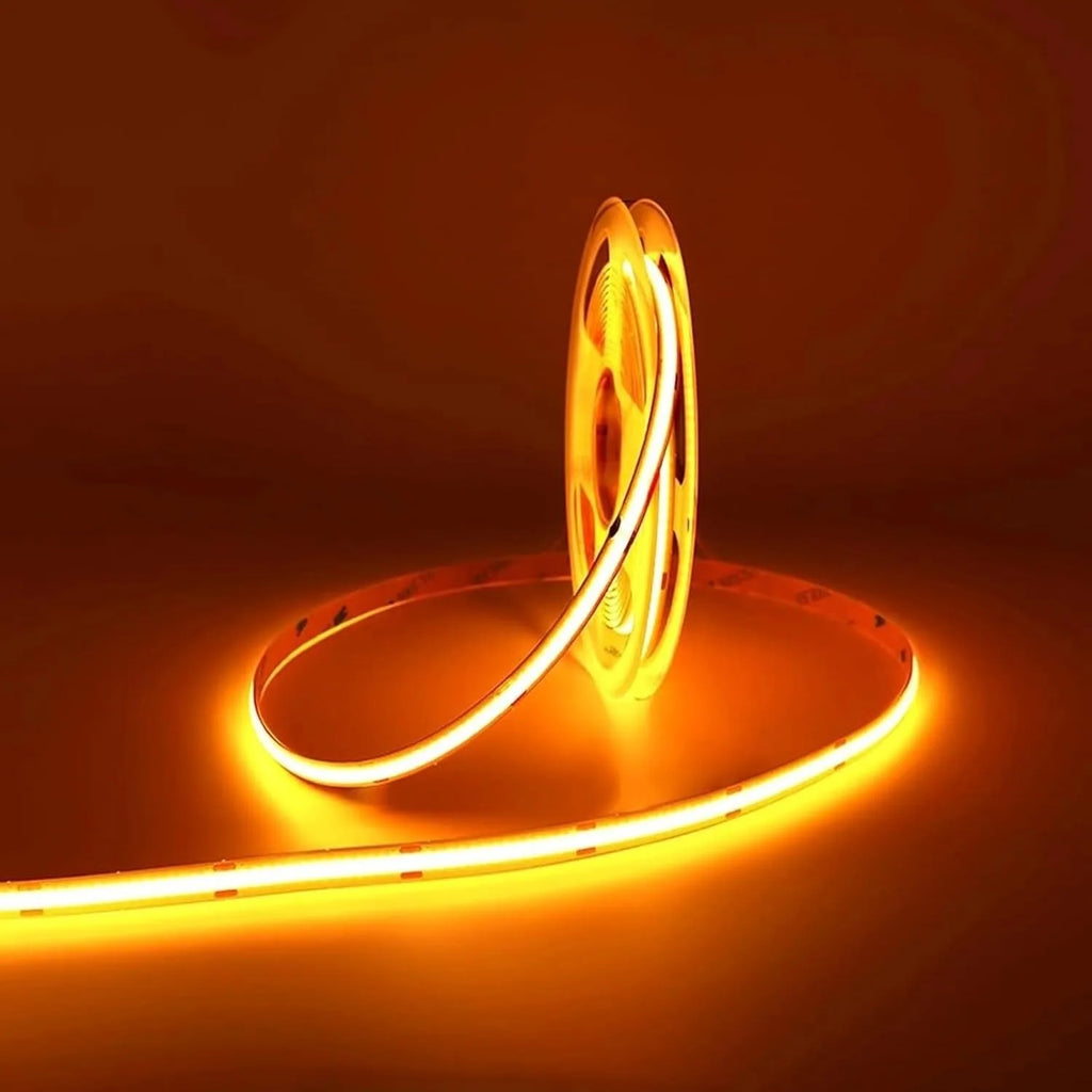 DC 12V 24V 8MM COB LED Light Strip Room Decoration 320LEDs/m Led Tape High Density Flexible 3000K 3500K 4000K 6000K Oasis Select Gold Yellow 24V 3m