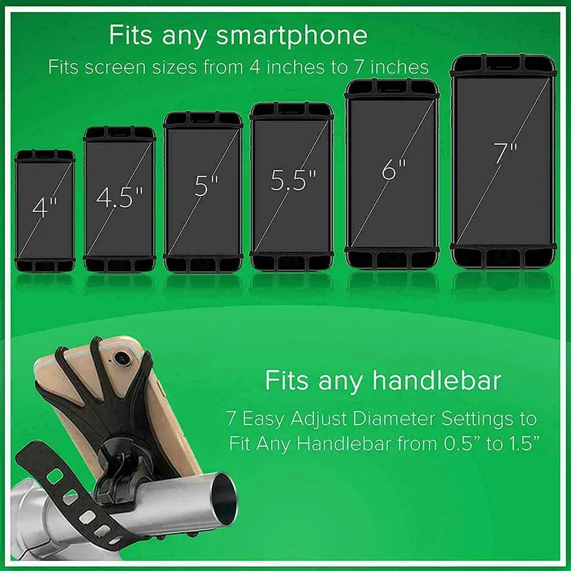 1/2/3pcs Rotatable Mobile Phone Bicycle Motorcycle Holder Bike Safe Bracket Silicone Support Silicone Pull Type Phone Stand Oasis Select