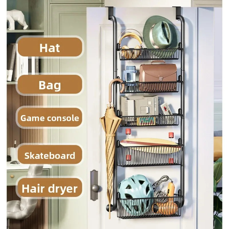 bedroom door rear hanger, door rear hook, door rear hanging basket, door rear storage rack, clothing, stationery Oasis Select