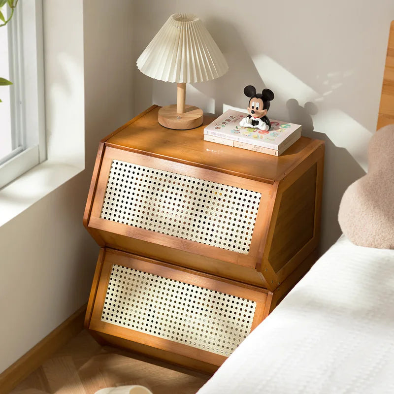 Creative bedside table, simple modern bedroom, household bedside storage, lockers, cabinets, rental room can be stacked Oasis Select