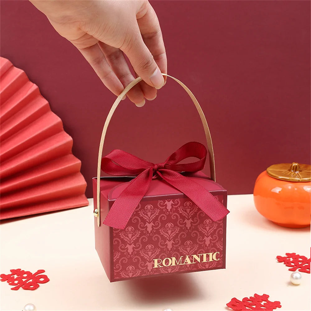 New Candy Box Champagne Gift Bags Birthday Baby Shower Favors Handheld Chocolate Gift Packing Box Decoration for Guests Oasis Select
