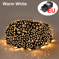Colorful/Warm Fairy String Lights 10M-100M Waterproof Garlands 220V 110V Outdoor Garden Street Holiday Christmas Tree Lamp Chain Oasis Select Warm 220V EU Plug 100M 1000LEDs