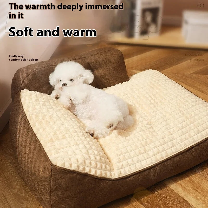 All-Season Large Dog Bed Washable Pet Mat Removable Cover Dog Sleeping Pad Winter Warm Dog Cushion for Big Dogs' Rest Oasis Select
