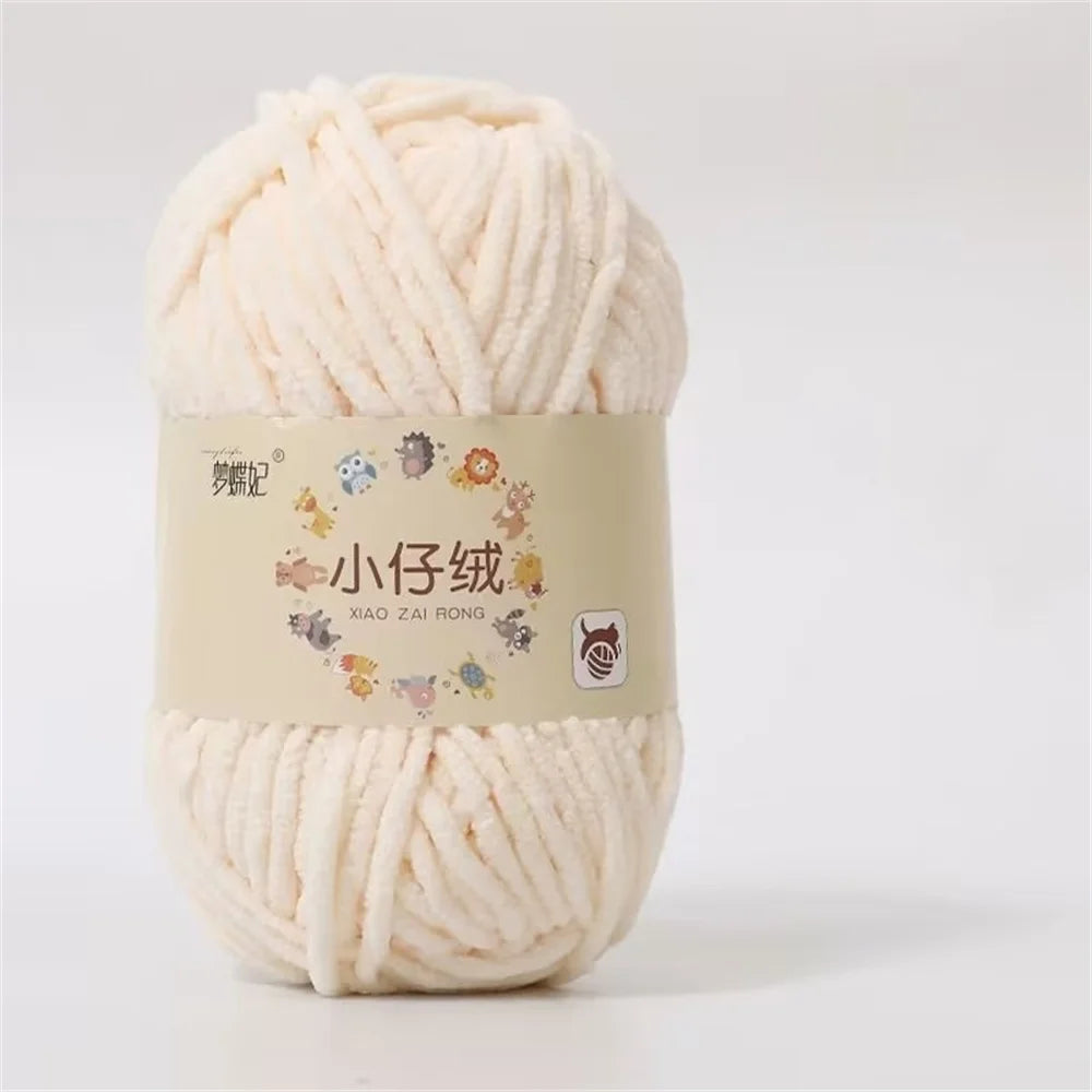 50g Milk Cotton Chunky Yarn – Soft Velvet Knitting & Crochet