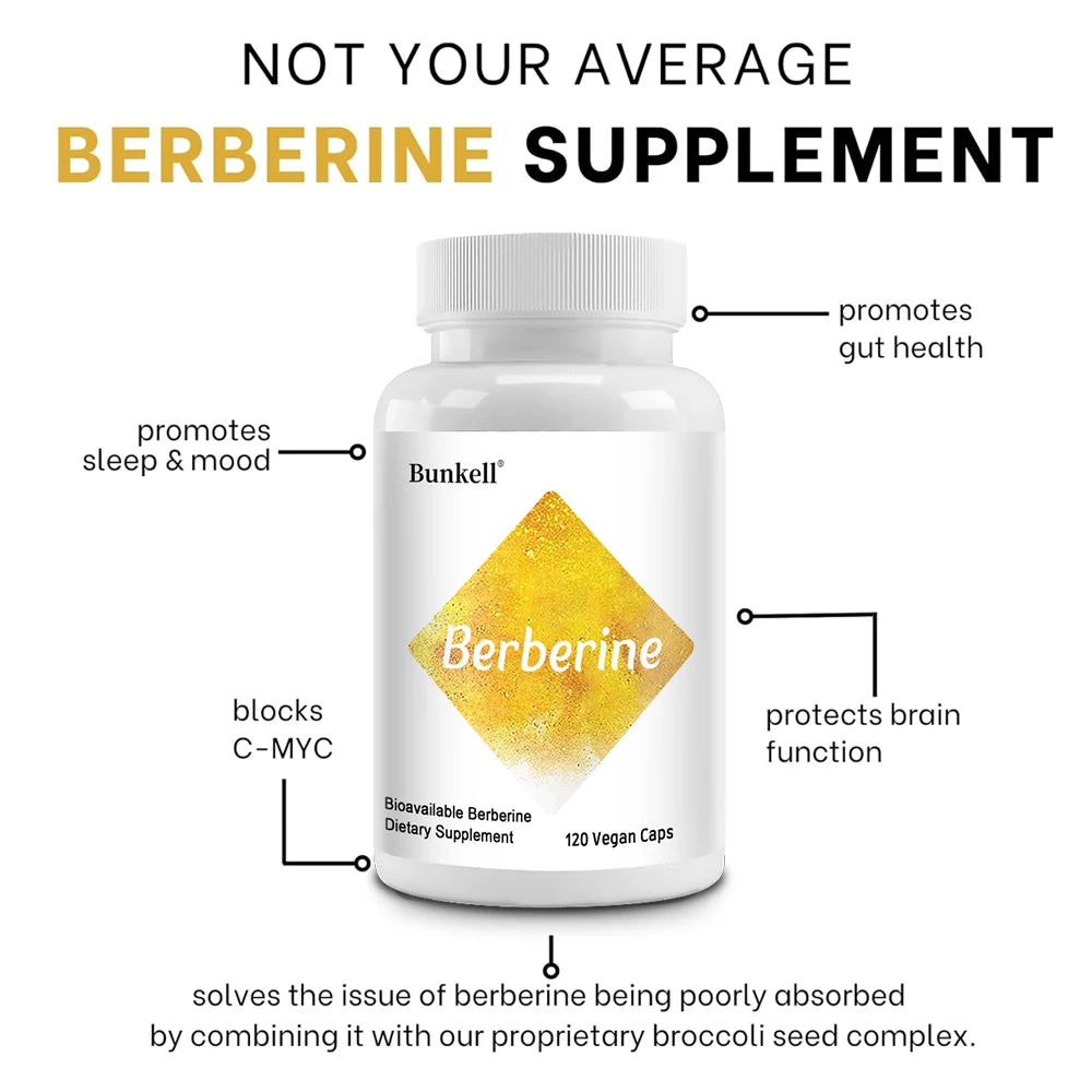 Berberine HCl 600mg – Blood Sugar, Metabolism & Heart Support Herbal Supplement Oasis Select