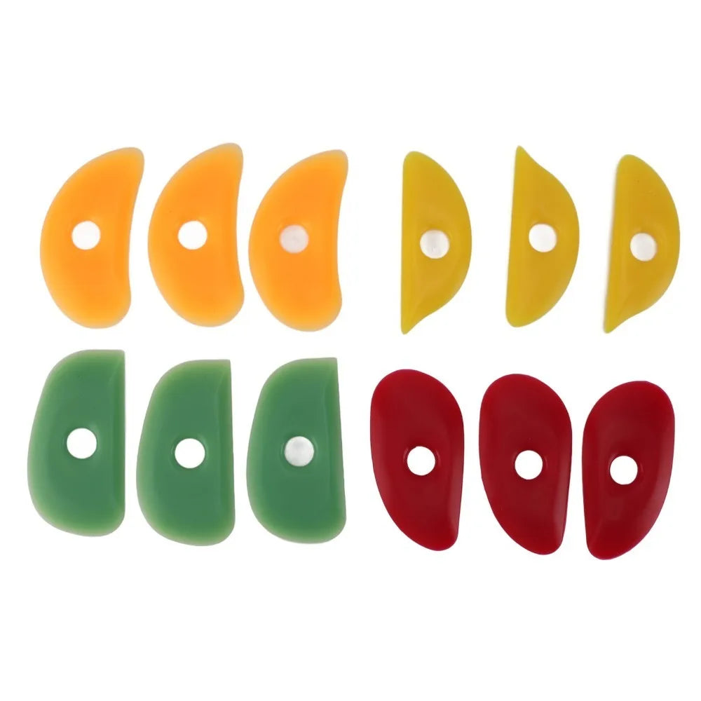 12Pcs Craft Supply Silicone Pottery Scraper Smooth Flexible Clay Tool Reusable Durable Silicone Scraper Ceramic Oasis Select 12Pcs