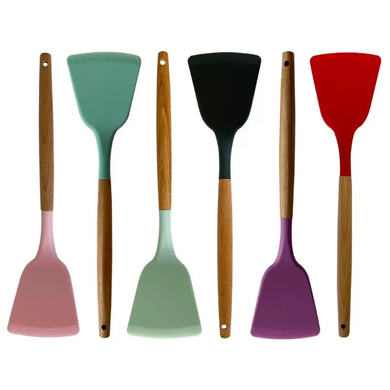 Kitchenware Food Grade Silicone Spatula Non Stick Pan for Stir Frying Kitchen and Home Use Spatula Pancake Maker Oasis Select