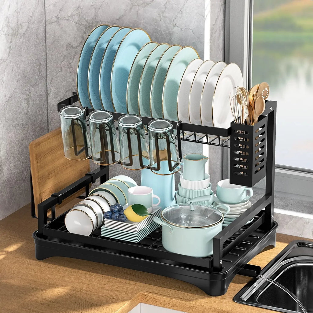 Dish storage rack, household drain fork, chopsticks, cutlery box, countertop, kitchen sink, dish rack Oasis Select