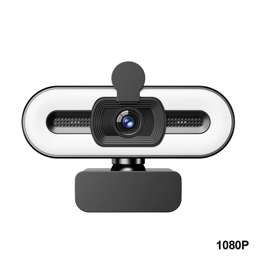 4K HD Webcam with Microphone & Fill Light | Auto Focus USB
