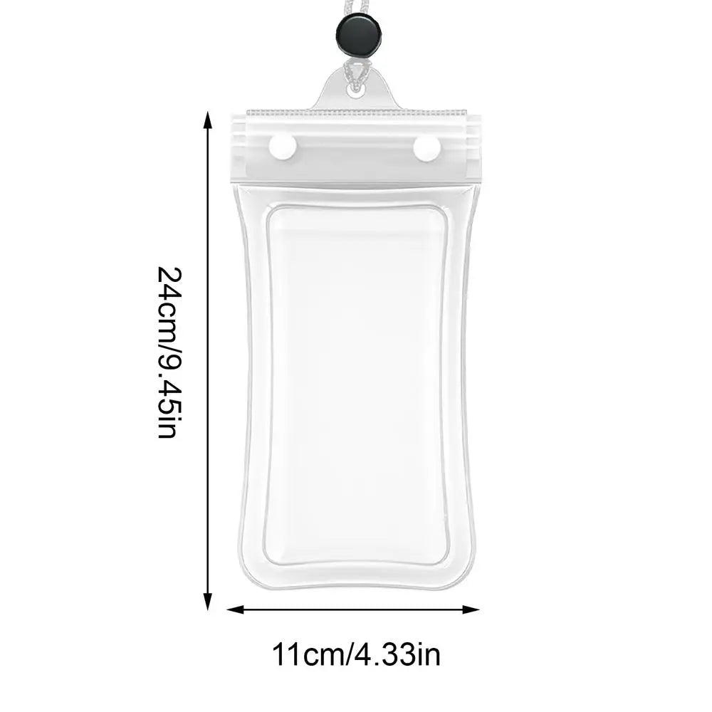 Universal Waterproof Phone Case Dry Bag with Lanyard Transparent  Touch Screen   for Beach Diving Snorkeling Surfing Travel
