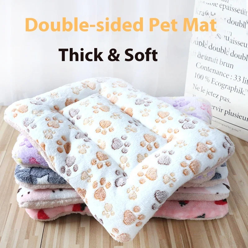 Thickened Plush Mat, Cat Bed, Cat Sleeping Mat, Dog Bed, Coral Fleece Dog Blanket, and Cotton Pad for Warmth Oasis Select